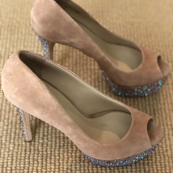 B Bryan Atwood crystal studed platform pumps - Picture 3 of 7